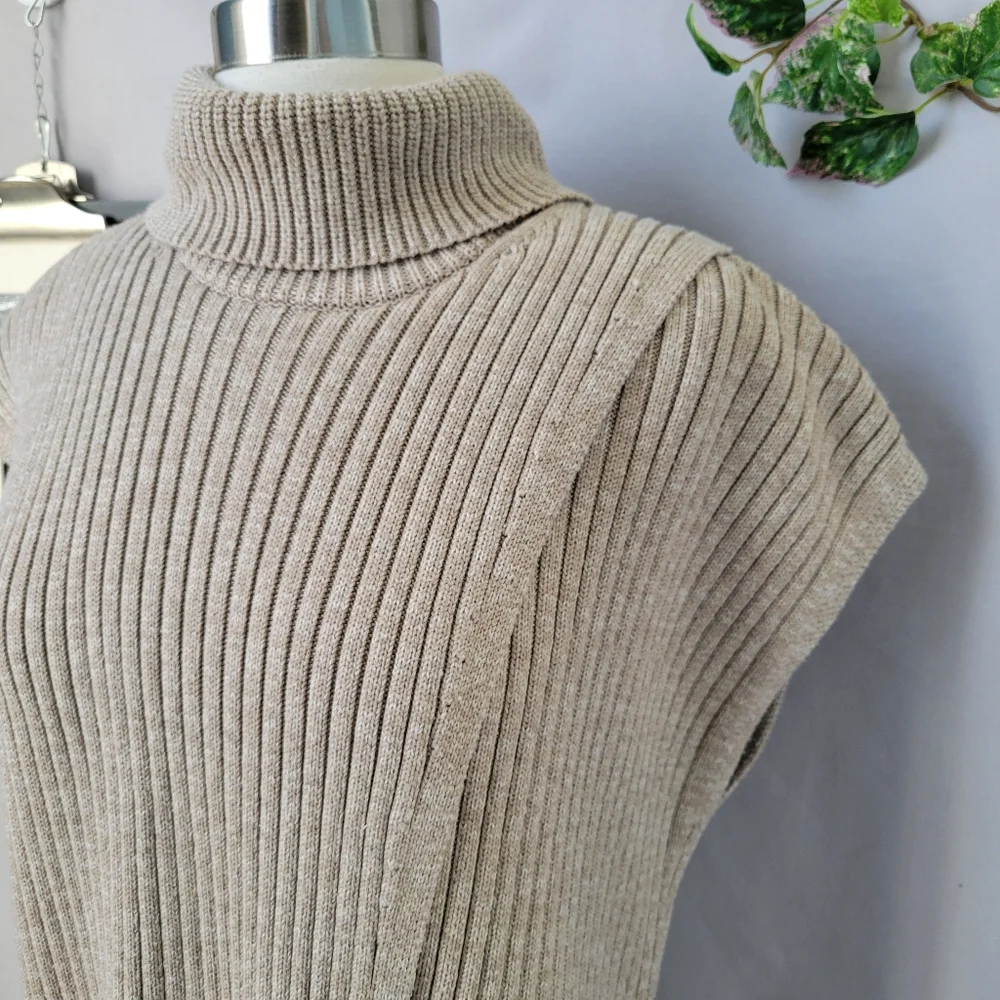Thakoon Collective Cross Front Ribbed‎ Turtleneck Sweater M